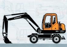 Escavatori gommati Volvo EW55