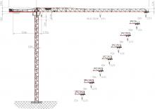 Gru a torre - rotazione alta Wolffkran 6015.8 clear