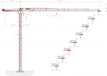 Gru a torre - rotazione alta Wolffkran 6031.8 Clear US