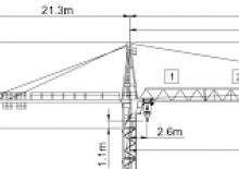 Gru a torre - rotazione alta Wolffkran 7031 FL 6