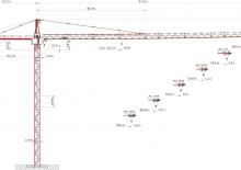 Gru a torre - rotazione alta Wolffkran 8033.20 cross