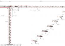 Gru a torre - rotazione alta Wolffkran 6023.8 clear