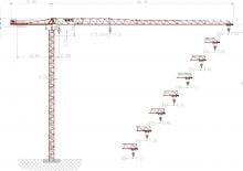 Gru a torre - rotazione alta Wolffkran 6031.12 clear