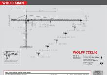 Gru a torre - rotazione alta Wolffkran 7532.16 cross