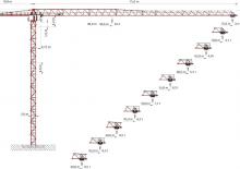 Gru a torre - rotazione alta Wolffkran 7534.8 clear