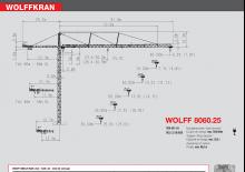 Gru a torre - rotazione alta Wolffkran 8060.25 cross