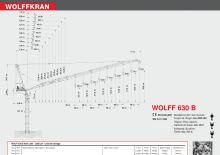 Gru a torre a braccio impennabile Wolffkran 630 B