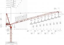 Gru a torre a braccio impennabile Wolffkran 700 B US