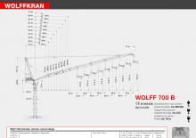 Gru a torre a braccio impennabile Wolffkran 700 B