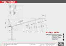 Gru a torre a braccio impennabile Wolffkran 700 B