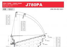Gru a torre a braccio impennabile Jaso J780PA