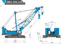 Gru cingolate - braccio a traliccio Kobelco CKE2500G