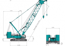 Gru cingolate - braccio a traliccio Kobelco CKE3000G