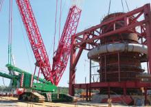 Gru cingolate - braccio a traliccio Liebherr LR 1750/2