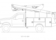 Piattaforme aeree articolate su rimorchio trainabile Versalift SST-40-EIH