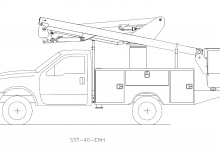 Piattaforme aeree articolate su rimorchio trainabile Versalift SST-40-ENH