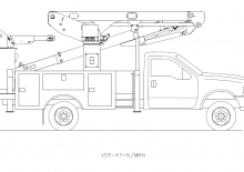Piattaforme aeree articolate su rimorchio trainabile Versalift VST-47-MHN