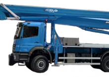 Piattaforme aeree telescopiche autocarrate CELA DT197