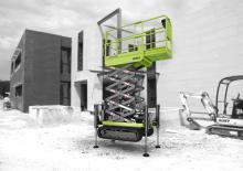 Piattaforme aeree verticali a pantografo cingolate Almac Bibi 850-HE 