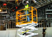 Piattaforme aeree verticali a pantografo su ruote Custom Equipment PA-527