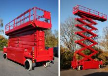 Piattaforme aeree verticali a pantografo su ruote PB PB S320-24ES 4x4
