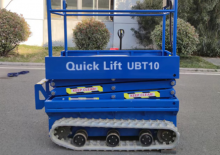 Piattaforme aeree verticali a pantografo cingolate AHI UBT10