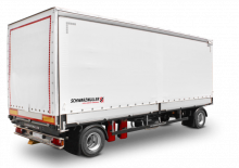 Rimorchi con piattaforma per teloni Schwarzmüller 2-axle jumbo sliding tarpaulin platform trailer