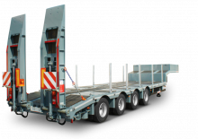 Semirimorchio a pianale ribassato Schwarzmüller 4-axle low loader semitrailer with offset platform