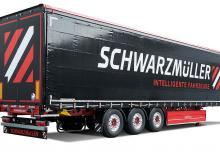 Semirimorchio piattaforma telone Schwarzmüller 3-axle ultralight sliding tarpaulin platform semitrailer
