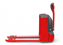 Transpallet elettr. a timone guida terra Linde T18 ION