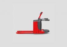 Transpallet elettr. a timone guida terra Linde T16P	